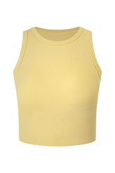 Becky Ribbed Tank - Yellow
